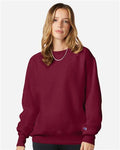 Champion S149 Unisex Reverse Weave Crewneck Sweatshirt - Cardinal - model front