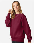 Champion S149 Unisex Reverse Weave Crewneck Sweatshirt - Cardinal - model side