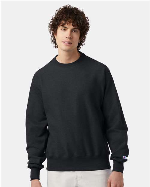 Champion S149 Unisex Reverse Weave Crewneck Sweatshirt - Charcoal Heather - model front