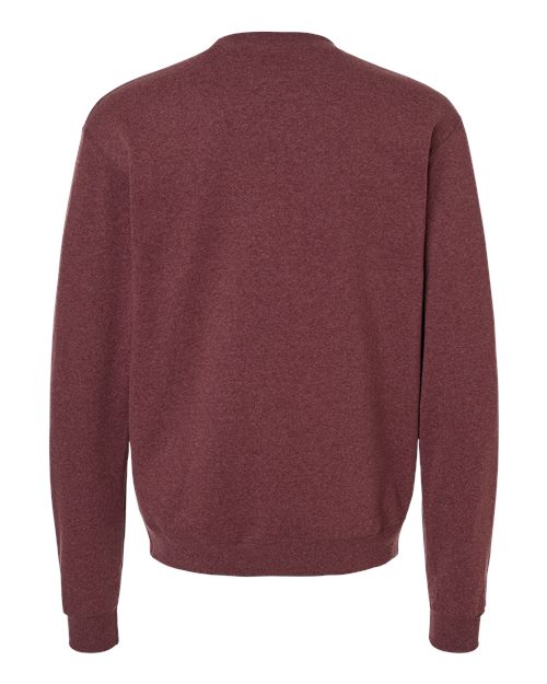 Champion S600 Powerblend Crewneck Sweatshirt - Maroon Heather - back