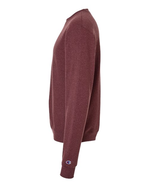 Champion S600 Powerblend Crewneck Sweatshirt - Maroon Heather - side