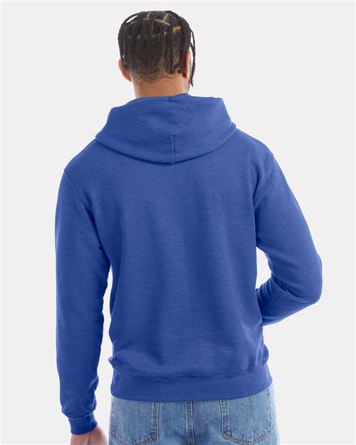 Champion S700 Powerblend Hooded Sweatshirt - Royal Blue Heather - model back