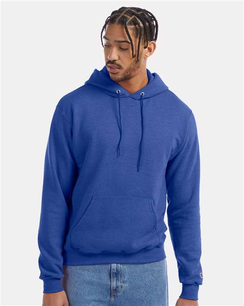 Champion S700 Powerblend Hooded Sweatshirt - Royal Blue Heather - model front