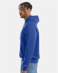 Champion S700 Powerblend Hooded Sweatshirt - Royal Blue Heather - model side