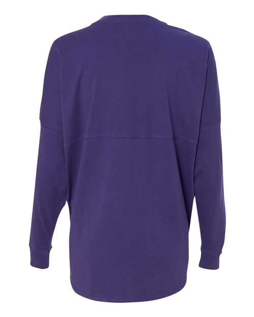 J. America 8229 Unisex Game Day Jersey Long Sleeve T-Shirt - Purple - back