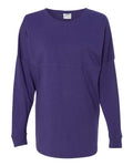J. America 8229 Unisex Game Day Jersey Long Sleeve T-Shirt - Purple - front