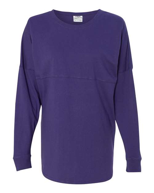 J. America 8229 Unisex Game Day Jersey Long Sleeve T-Shirt - Purple - front
