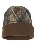 Kati LCB12 12" Licensed Camo Cuffed Beanie - Realtree AP/ Brown - front