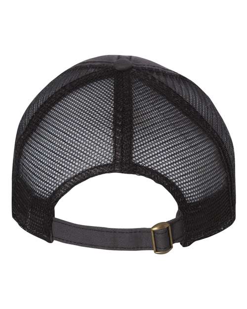 Valucap 3150 Bounty Dirty-Washed Mesh-Back Cap - Charcoal/ Black - back