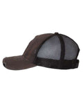 Valucap 3150 Bounty Dirty-Washed Mesh-Back Cap - Charcoal/ Black - side