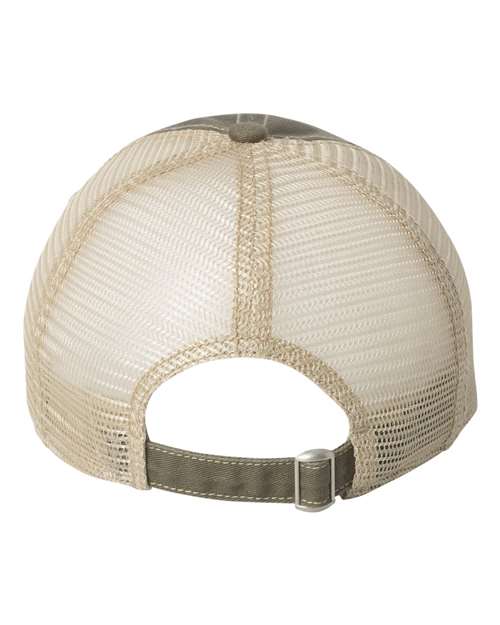 Valucap 3150 Bounty Dirty-Washed Mesh-Back Cap - Olive/ Khaki - back