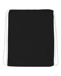Q-Tees Q4500 Economical Cotton Drawstring Bag - Black - back