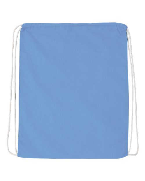 Q-Tees Q4500 Economical Cotton Drawstring Bag - Carolina Blue - front