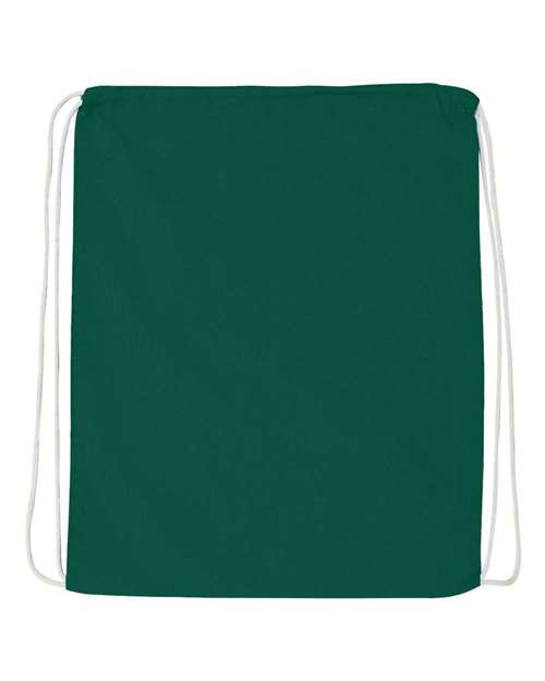 Q-Tees Q4500 Economical Cotton Drawstring Bag - Forest - back