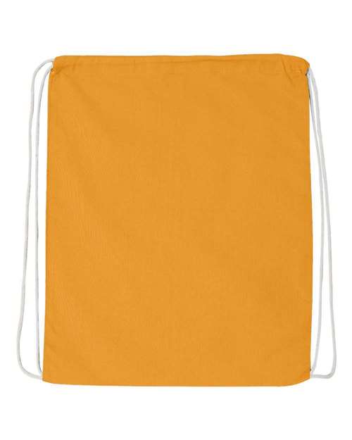 Q-Tees Q4500 Economical Cotton Drawstring Bag - Gold - front
