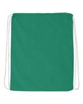 Q-Tees Q4500 Economical Cotton Drawstring Bag - Kelly - back