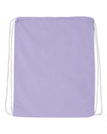 Q-Tees Q4500 Economical Cotton Drawstring Bag - Lavender - front