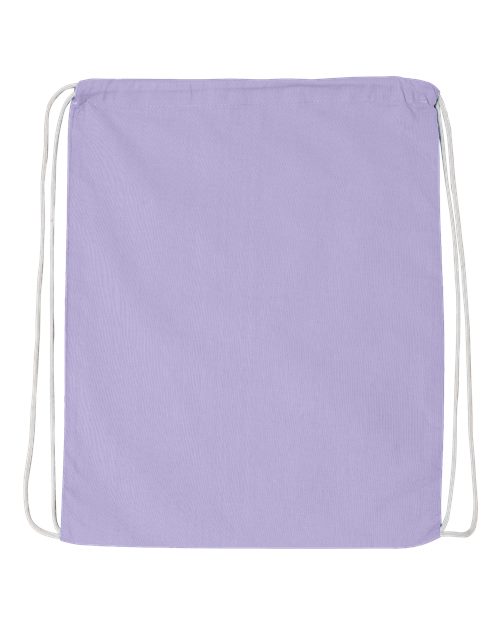 Q-Tees Q4500 Economical Cotton Drawstring Bag - Lavender - front