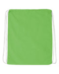 Q-Tees Q4500 Economical Cotton Drawstring Bag - Lime - back