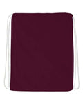 Q-Tees Q4500 Economical Cotton Drawstring Bag - Maroon - back