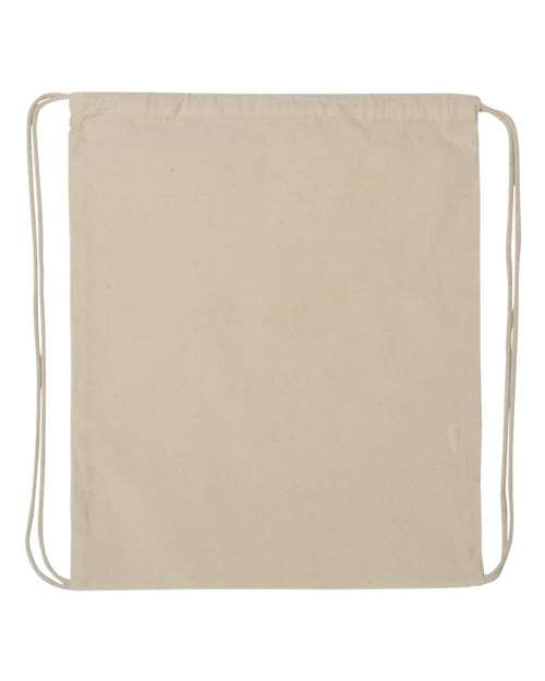 Q-Tees Q4500 Economical Cotton Drawstring Bag - Natural - back