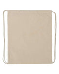 Q-Tees Q4500 Economical Cotton Drawstring Bag - Natural - front