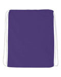 Q-Tees Q4500 Economical Cotton Drawstring Bag - Purple - front