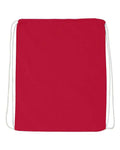 Q-Tees Q4500 Economical Cotton Drawstring Bag - Red - front