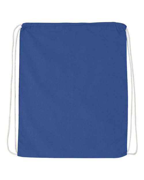Q-Tees Q4500 Economical Cotton Drawstring Bag - Royal - front