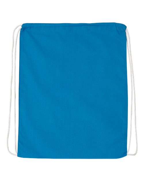 Q-Tees Q4500 Economical Cotton Drawstring Bag - Sapphire - front