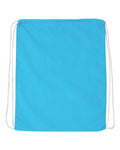 Q-Tees Q4500 Economical Cotton Drawstring Bag - Turquoise - front
