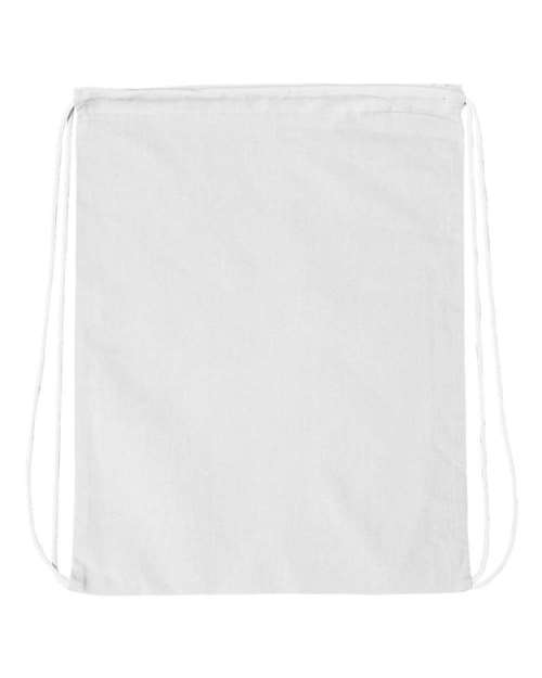 Q-Tees Q4500 Economical Cotton Drawstring Bag - White - back