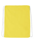 Q-Tees Q4500 Economical Cotton Drawstring Bag - Yellow - back