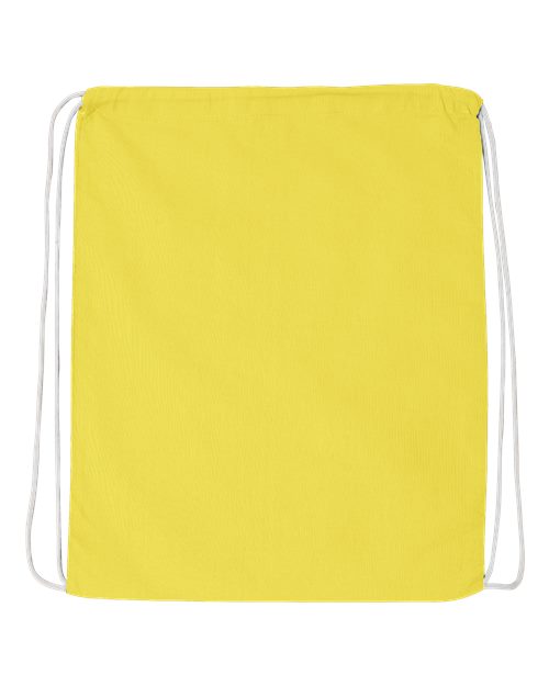 Q-Tees Q4500 Economical Cotton Drawstring Bag - Yellow - front