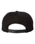 Yupoong 5089M Premium Five-Panel Snapback Cap - Black - back