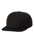 Yupoong 5089M Premium Five-Panel Snapback Cap - Black - front