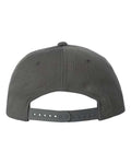 Yupoong 5089M Premium Five-Panel Snapback Cap - Dark Grey - back