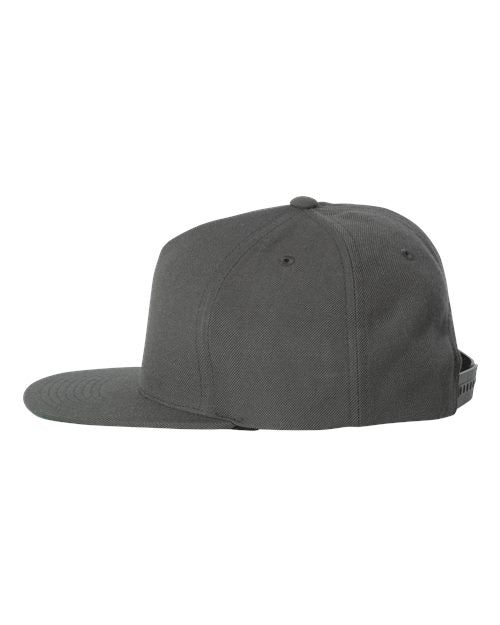 Yupoong 5089M Premium Five-Panel Snapback Cap - Dark Grey - side