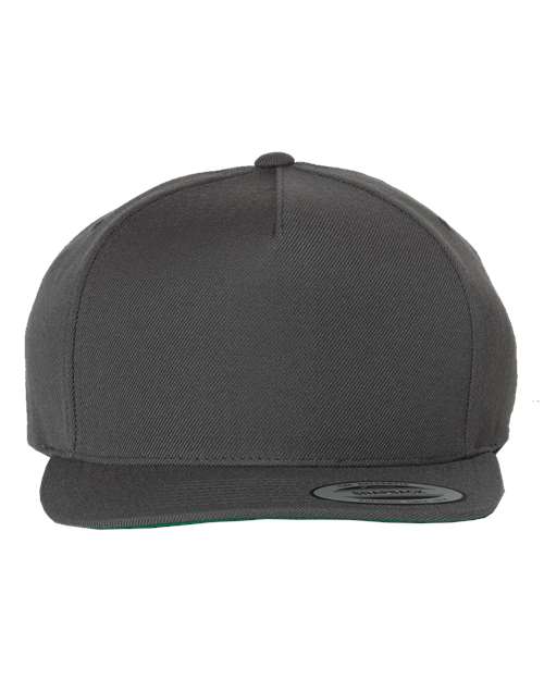 Yupoong 5089M Premium Five-Panel Snapback Cap - Dark Grey - front