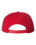 Yupoong 5089M Premium Five-Panel Snapback Cap - Red - back