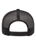 Yupoong 6606 Retro Trucker Cap - Black - back