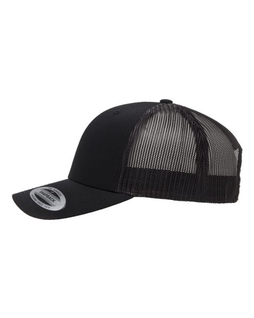 Yupoong 6606 Retro Trucker Cap - Black - side