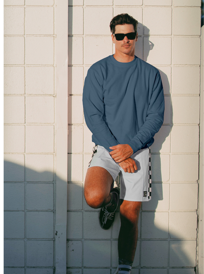 Heavyweight Crewneck Sweatshirt in Storm Blue, additional view