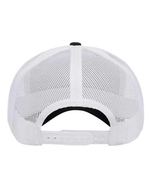 Yupoong 6606 Retro Trucker Cap - Black/ White - back