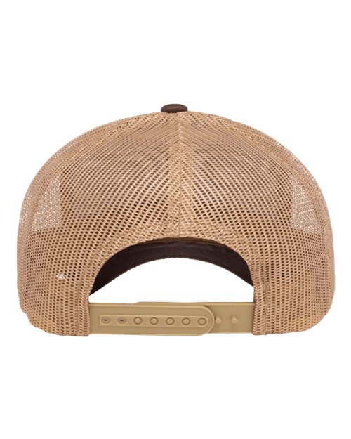 Yupoong 6606 Retro Trucker Cap - Brown/ Khaki - back