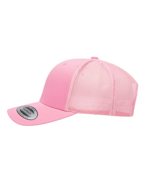 Yupoong 6606 Retro Trucker Cap - Pink - side