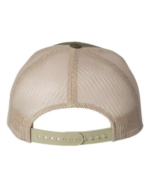 Yupoong 6606 Retro Trucker Cap - Moss/ Khaki - back