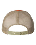 Yupoong 6606 Retro Trucker Cap - Rustic Orange/ Khaki - back