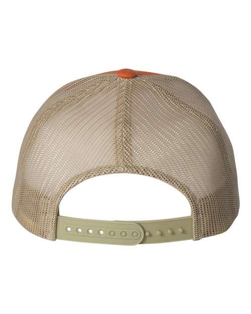 Yupoong 6606 Retro Trucker Cap - Rustic Orange/ Khaki - back