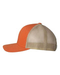 Yupoong 6606 Retro Trucker Cap - Rustic Orange/ Khaki - side